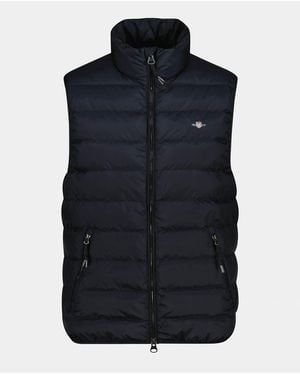 GANT Light Down Shield Logo Gilet - Blue