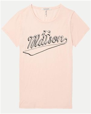 Maison Scotch Open Crew Neck Graphic Tee - Multicolour