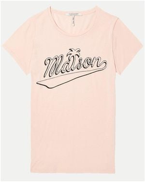 Maison Scotch Open Crew Neck Graphic Tee - Multicolour