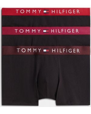 Tommy Hilfiger 3 Pack Waistband Trunks - Black
