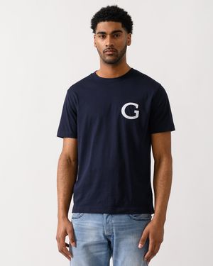 GANT Short Sleeve G-Badge T-Shirt - Blue