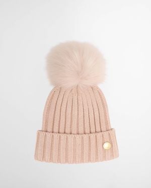 Barbour Conway Knitted Beanie Hat - Pink