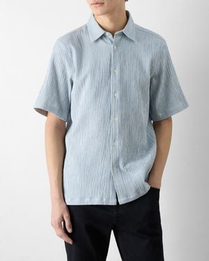 Oliver Sweeney Somerton Striped Linen Shirt - Blue