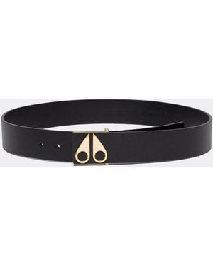 Moose Knuckles Logo Icon Belt - Black