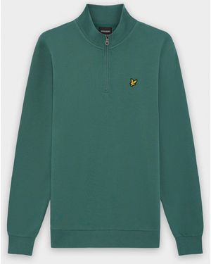 Lyle & Scott Loopback Quarter Zip Sweatshirt - Green