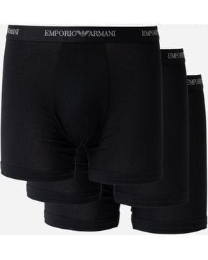Emporio Armani 3-Pack Boxers With Logo Waistband Em000261-Af14132-Mc061 - Black