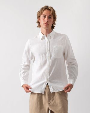 COLORFUL STANDARD Long Sleeve Linen Shirt - White