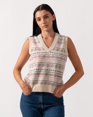 Joules Islay V-Neck Knit Tank Top - Grey