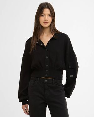 Barbour Gigi Knitted Bomber - Black