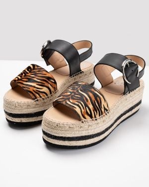 Kanna Pony Flatform Sandals - Multicolour