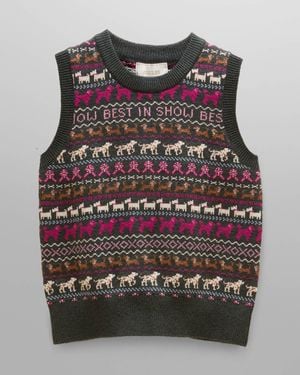 Joules Cotton Blend Crew Neck Knitted Tank Top - Grey