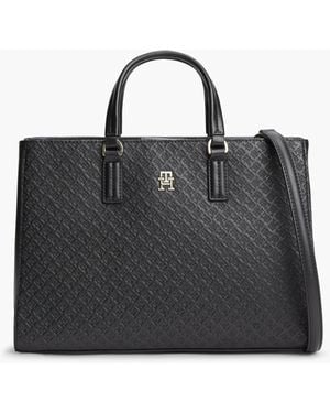 Tommy Hilfiger Th Daily Mono Satchel Bag - Black