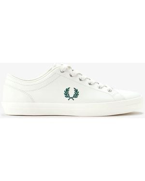 Fred Perry Baseline Leather Trainers - White