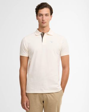 Barbour Tartan Pique Polo - White