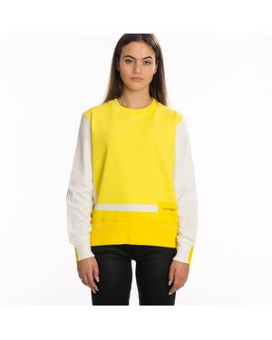 Calvin Klein Overprinted Sweatshirt Size: M - Yellow