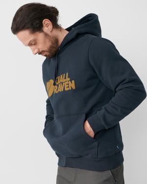 Fjallraven Logo Hoodie Size: M - Blue
