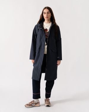 Ilse Jacobsen Daybreak Long Softshell Raincoat - Blue