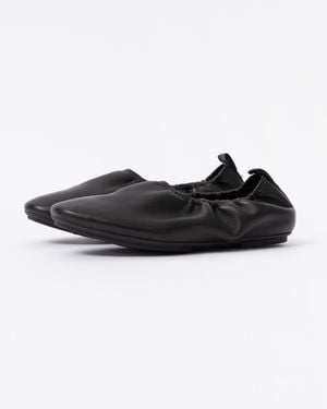 Fitflop Delicato Poise Leather Ballerina Shoes - Black