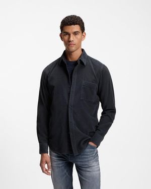 A/W 26 Boss Relegant 6 Long Sleeve Cotton Shirt - Blue