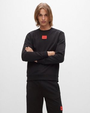 HUGO Diragol212 Label Logo Sweatshirt - Blue