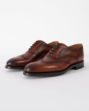 Oliver Sweeney Hunstanton Hand Antiqued Calf Leather Oxford Shoes - Brown