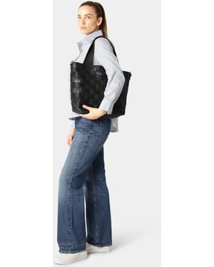 Ilse Jacobsen Chip Braided Cross-Body Shopper - Blue