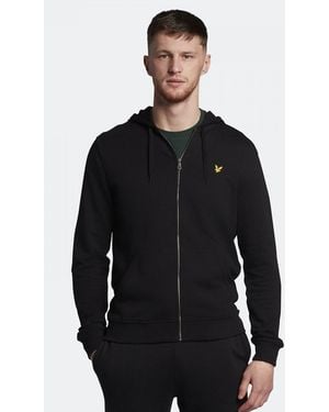Lyle & Scott Zip Through Hoodie Plus - Black