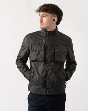 Belstaff Racemaster Waxed Cotton Compact Field Jacket - Black
