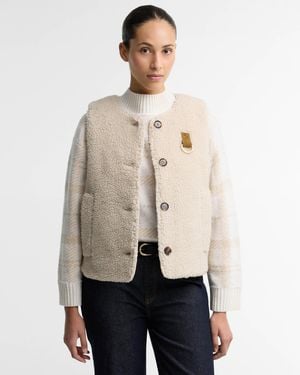 Barbour Bowes Fleece Gilet - Natural
