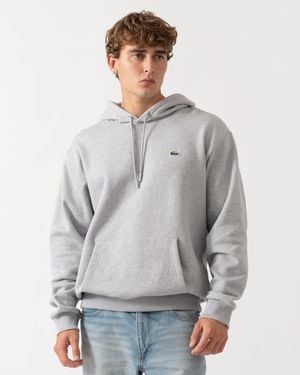 Lacoste Fleece Classic Fit Hoodie - Grey