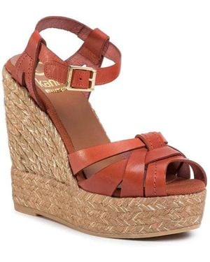 Kanna Sofia Lucido Wedge Heel Espadrilles - Pink