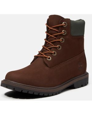 Timberland Premium 6 Inch Waterproof Nubuck Boots - Brown