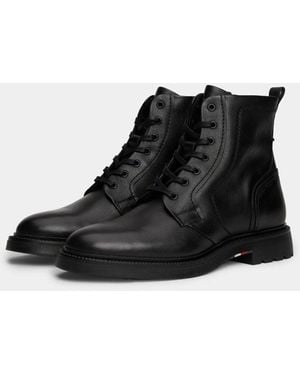 Tommy Hilfiger Hilfiger Comfort Lightweight Leather Boots - Black