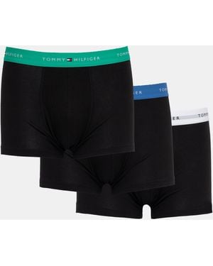 Tommy Hilfiger 3-Pack Logo Waistband Trunks - Black