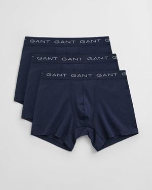 GANT Slim Fit Cotton Jersey Boxer Briefs 3-Pack - Blue