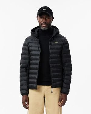Lacoste Hooded Puffer Jacket Bh2909 031, Size: L - Black