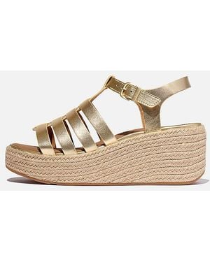 Fitflop Platfforms Espadrille Wedge Fisherman Sandals - White