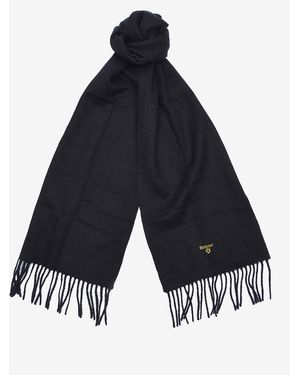 Barbour Plain Lambswool Scarf - Blue