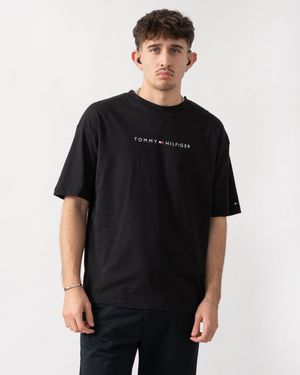 Tommy Hilfiger Logo Lounge Tee - Black