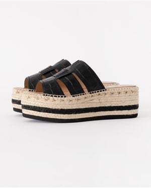 Kanna Margarita Flatform Sandals - Metallic