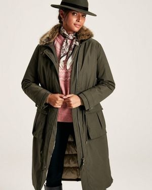 Joules Wilcote Waterproof Padded Raincoat - Green