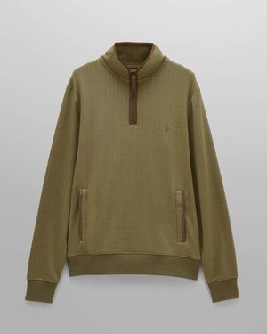 Joules Heritage Sweat 1/4 Zip - Green