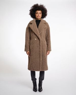Rino & Pelle Elicia Double Breasted Teddy Coat - Natural