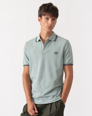 Fred Perry Twin Tipped Signature Polo Shirt - Blue