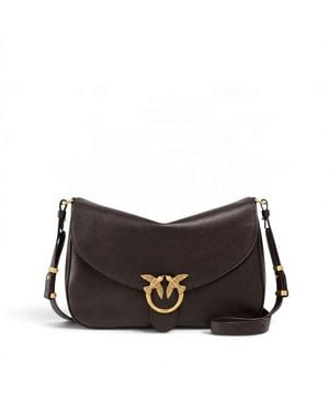 PINKO Borsa Love Birds Suede - Nero