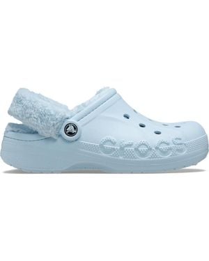 Crocs™ Baya Lined Fuzz-Strap Sabots Mineral - Noir