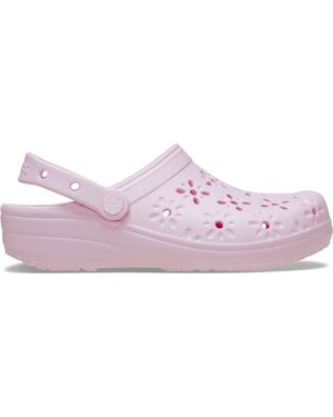 Crocs™ Classic Floral Cut-Out Clog - Black