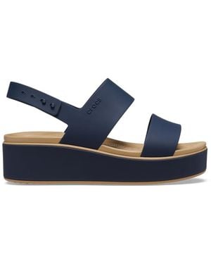 Crocs™ Brooklyn Low Wedge Matte Wrap Sandal - Blue
