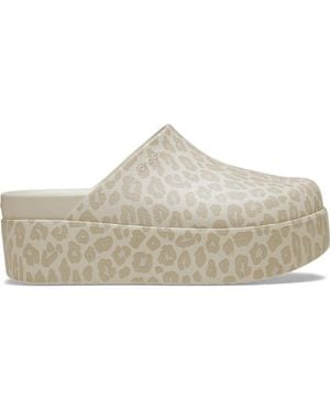Crocs™ Dylan Platform Animal Clog; Almond Tint Leopard - Black