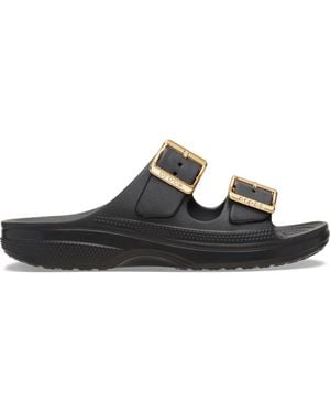 Crocs™ Metallic Buckle Saturday Sandal - Black
